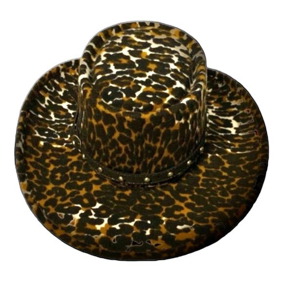 Western Express, Inc. Cowgirl Cheetah Leopard Animal Print Hat 6 7/8 - Picture 3 of 12